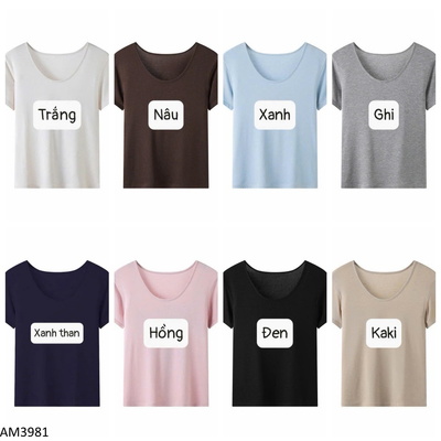 AM3981 ÁO THUN TRƠN CỔ TRÒN CHO NỮ