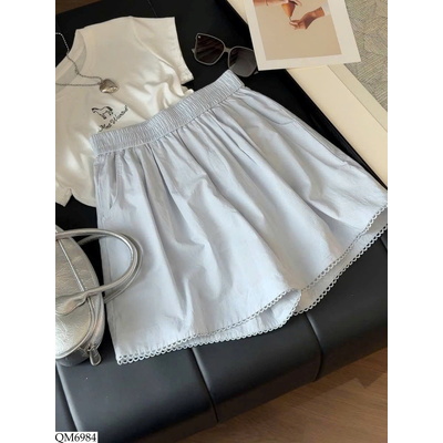QM6984 QUẦN SHORT VẢI DÁNG CHỮ A PHỐI REN ANNA