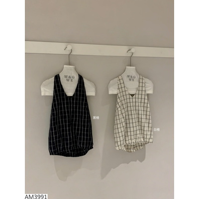 AM3991 ÁO YẾM KẺ CARO W.G.W.E