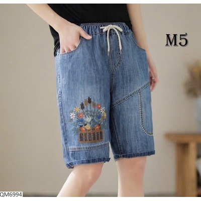 QM6994 QUẦN NGỐ JEAN THÊU