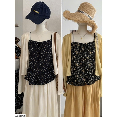 AM4018 SET ÁO 2 DÂY PHỐI CARDIGAN