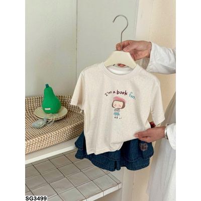 SG3499 SET ÁO CÔ GÁI MIX CHÂN VÁY XÒE CHO BÉ