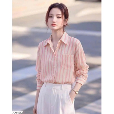 AM4052 ÁO SƠ MI KẺ CHO NỮ