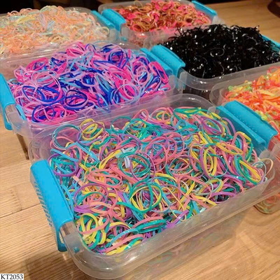 KT2053 HỘP 4000 CHUN BUỘC TÓC MÀU SẮC
