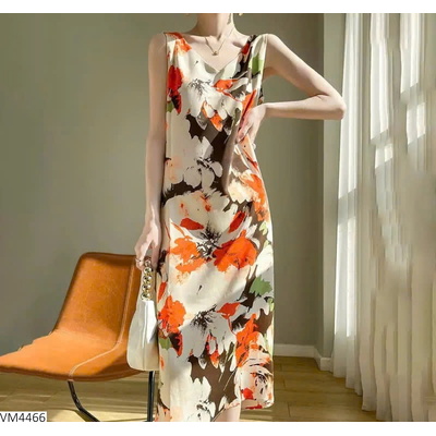 VM4466 VÁY DÀI SÁT NÁT CỔ V