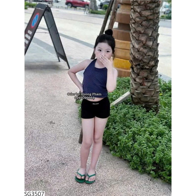 SG3507 SET ÁO CỔ YẾM MIX QUẦN SHORT BG