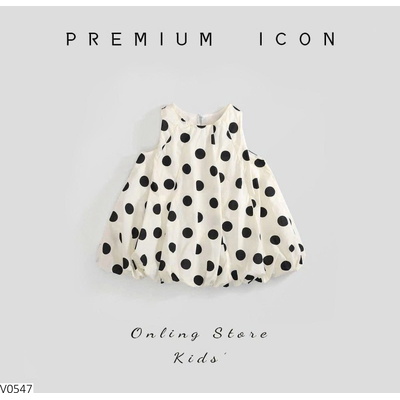 V0547 VÁY SÁT NÁCH CHẤM BI PREMIUM