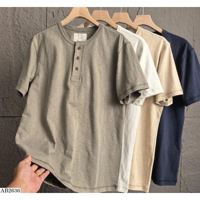 AB2636 ÁO THUN XƯỚC CÚC CỔ LANCHENG