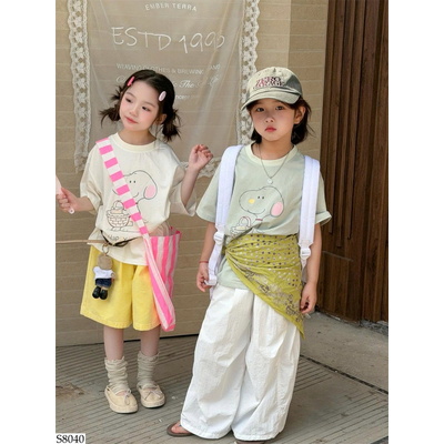 S8040 ÁO THUN HOẠT HÌNH CHÓ DỄ THƯƠNG
