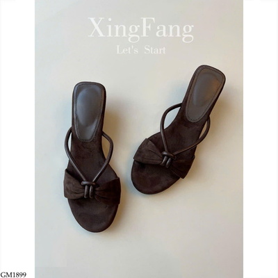 GM1899 DÉP NỮ QUAI VÒNG THẮT NƠ