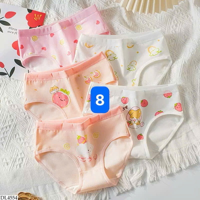 DL4554 SET 5 QUẦN CHIP BÉ GÁI COTTON