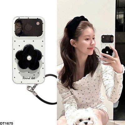 DT1675 ỐP ĐIỆN THOẠI HOA CHẤM BI