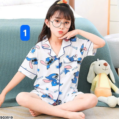 SG3519 BỘ PIJAMA CHO BÉ GÁI