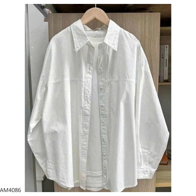 AM4086 ÁO SƠ MI THÔ DÀI TAY PASTEL