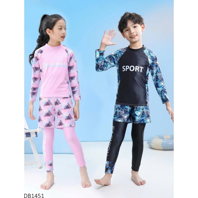 DB1451 BỘ BƠI DÀI TAY TRẺ EM SET 3 MÓN