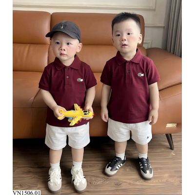 VN1506.01 SET POLO CÁ SẤU CHO BÉ