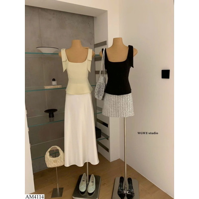 AM4114 ÁO 2 DÂY NƠ CỔ VUÔNG W.G.W.E