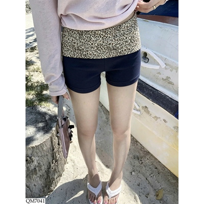 QM7041 QUẦN SHORT NỮ CẠP CAO PHỐI HỌA TIẾT W.G.W.E