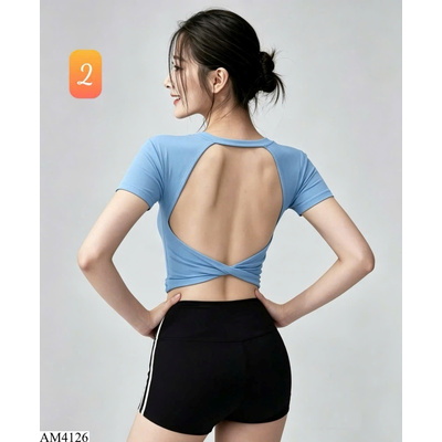 AM4126 ÁO TẬP CÓ ĐỆM NGỰC CỐ ĐỊNH HỞ LƯNG