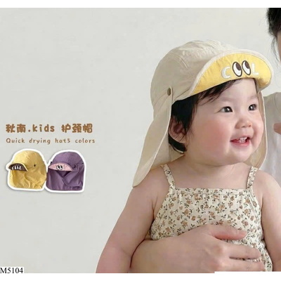 M5104 MŨ GIÓ CHỐNG NẮNG THÊU KUTE
