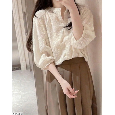 AM4130 ÁO SƠ MI HOA NỔI NỮ
