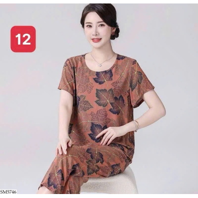 SM5746 BỘ MẶC NHÀ HOA CHO BÀ CHO MẸ