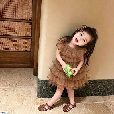 V0574 VÁY TẦNG XÒE CHO BG