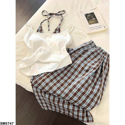 SM5747  SET BỘ NGỦ KẺ CARO