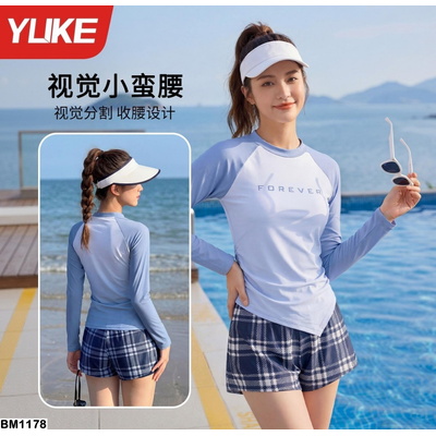 BM1178 BỘ BƠI LOANG DÀI TAY QUẦN CARO