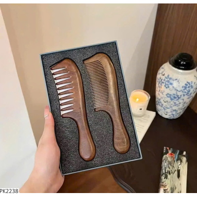 PK2238 SET 2 LƯỢC GỖ ĐÀN HƯƠNG