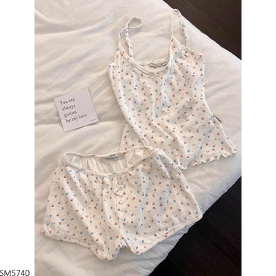 SM5740 SET ĐỒ NGỦ 2 DÂY HỌA TIẾT NHÍ DỄ THƯƠNG