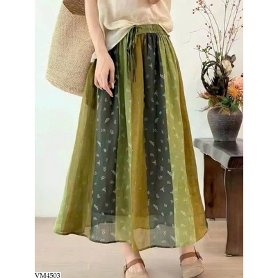 VM4503 CHÂN VÁY DÀI MIX MÀU NỮ