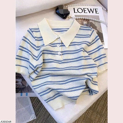 AM4168 ÁO LEN TĂM POLO PHỐI SỌC