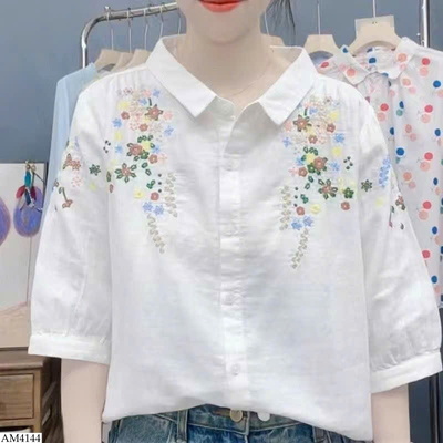 AM4144 ÁO SƠ MI THÊU NỮ