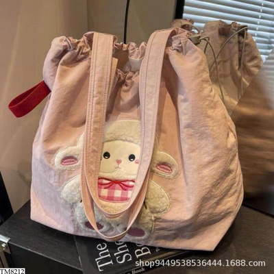 TM8212 TÚI VẢI TOTE ĐEO VAI HÌNH CỪU BÔNG BÉO