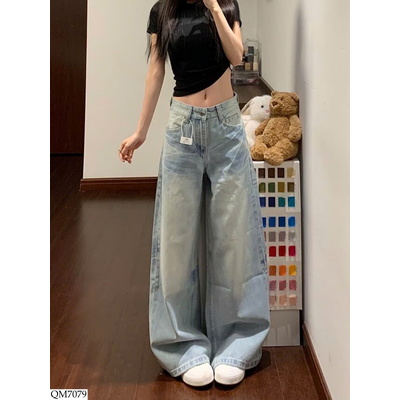 QM7079 QUẦN JEAN ỐNG RỘNG CHO NỮ