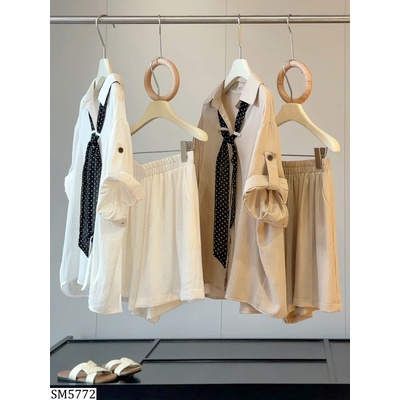 SM5772  SÉT ÁO VÀ QUẦN SHORT KÈM KHĂN ANNA