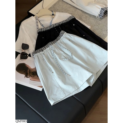 QM7083 QUẦN SHORT VIỀN KẺ ANNA