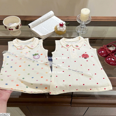 V0607 VÁY SÁT NÁCH CHẤM BI CHO BG