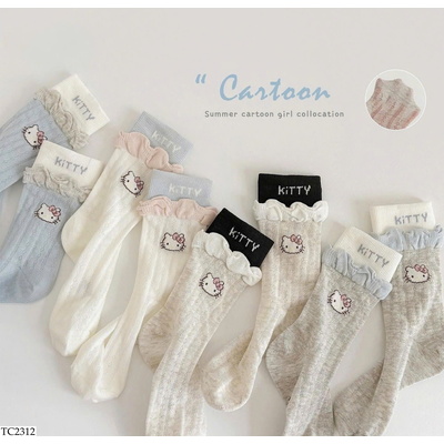 TC2312 SET 4 TẤT KITTY CHO BÉ