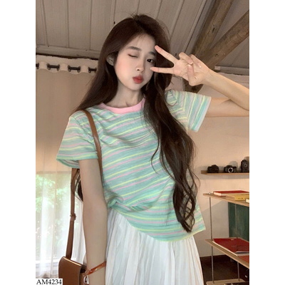 AM4234 ÁO THUN KẺ MÀU CHO NỮ