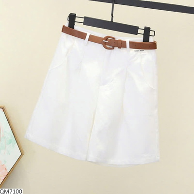 QM7100 QUẦN SHORT ỐNG RỘNG KÈM ĐAI