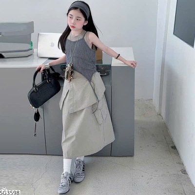 SG3598 SET ÁO SÁT NÁCH MIX CHÂN VÁY BG