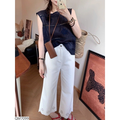 QM7099 QUẦN JEANS ỐNG ĐỨNG CẠP CAO W.G.W.E