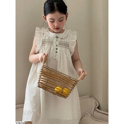 V0634 VÁY CÔNG CHÚA CỔ BÈO TIỂU THƯ BG