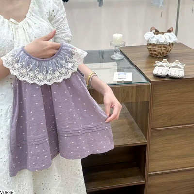 V0636 VÁY SÁT NÁCH CỔ REN BG