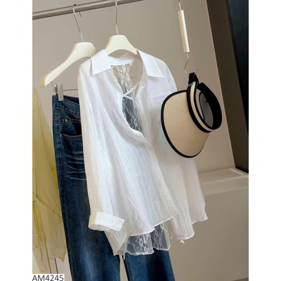 AM4245 ÁO SƠ MI PHỐI REN CHO NỮ HÃNG ANNA