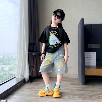 SG3618 SÉT ÁO THUN MIX SHORT JEAN SZ ĐẠI