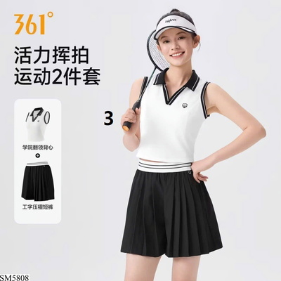 SM5808 SET ÁO SÁT NÁCH +QUẦN XẾP LY THỂ THAO NỮ HÃNG 361