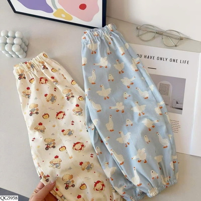 QG5958 QUẦN BO ỐNG HOẠT HÌNH CHO BÉ GÁI